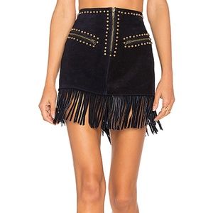 UNDERSTATED LEATHER Hold Your Horses skirt, Ink XS